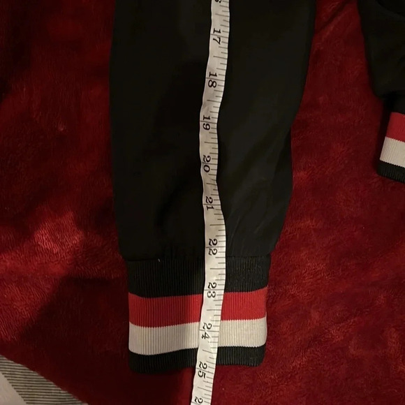 Tommy Hilfiger black logo high neck  zipper Pull bomber jacket Sz M - Picture 10 of 11